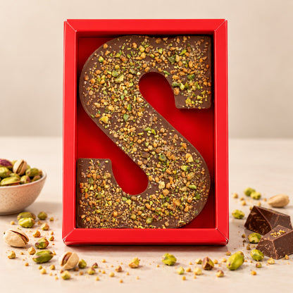 Buchstabe S | Schokoladenbuchstabe aus Dubai | Knuspriges Kadayif | MILCH
