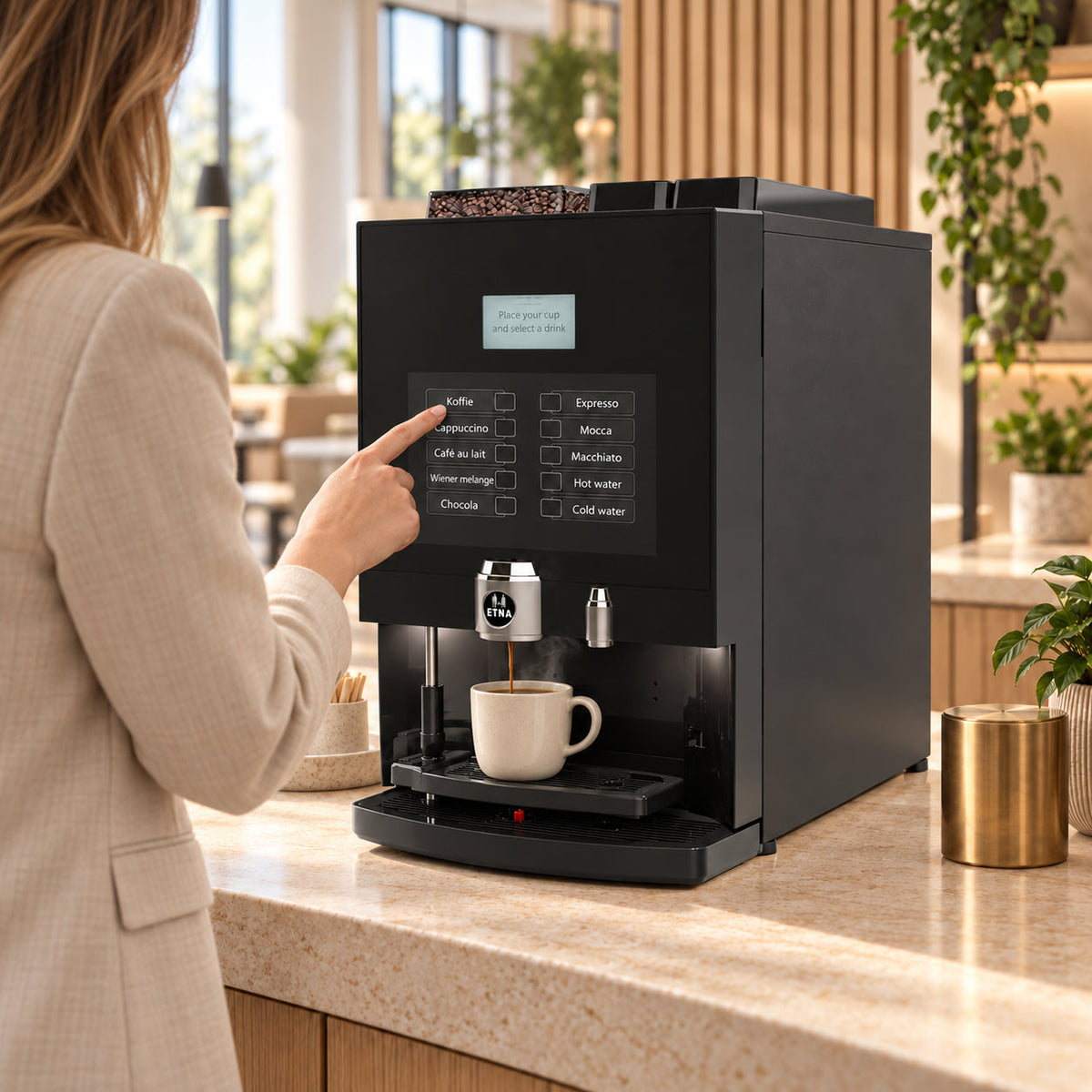 ETNA Dorado Espresso Basic koffiemachine voor zakelijk gebruik