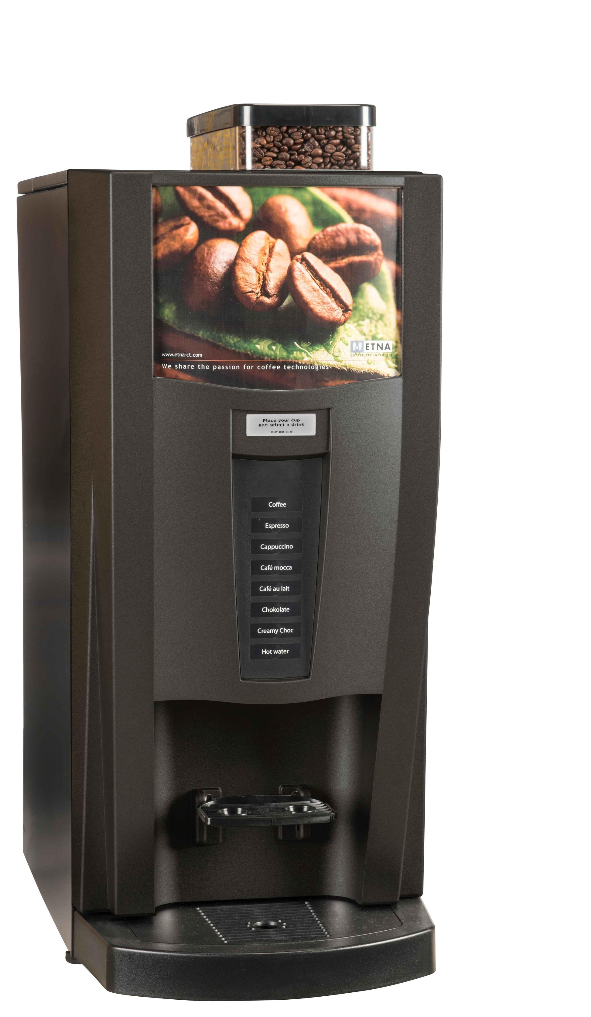 ETNA Mundo Espresso koffiemachine, zwart zijaanzicht