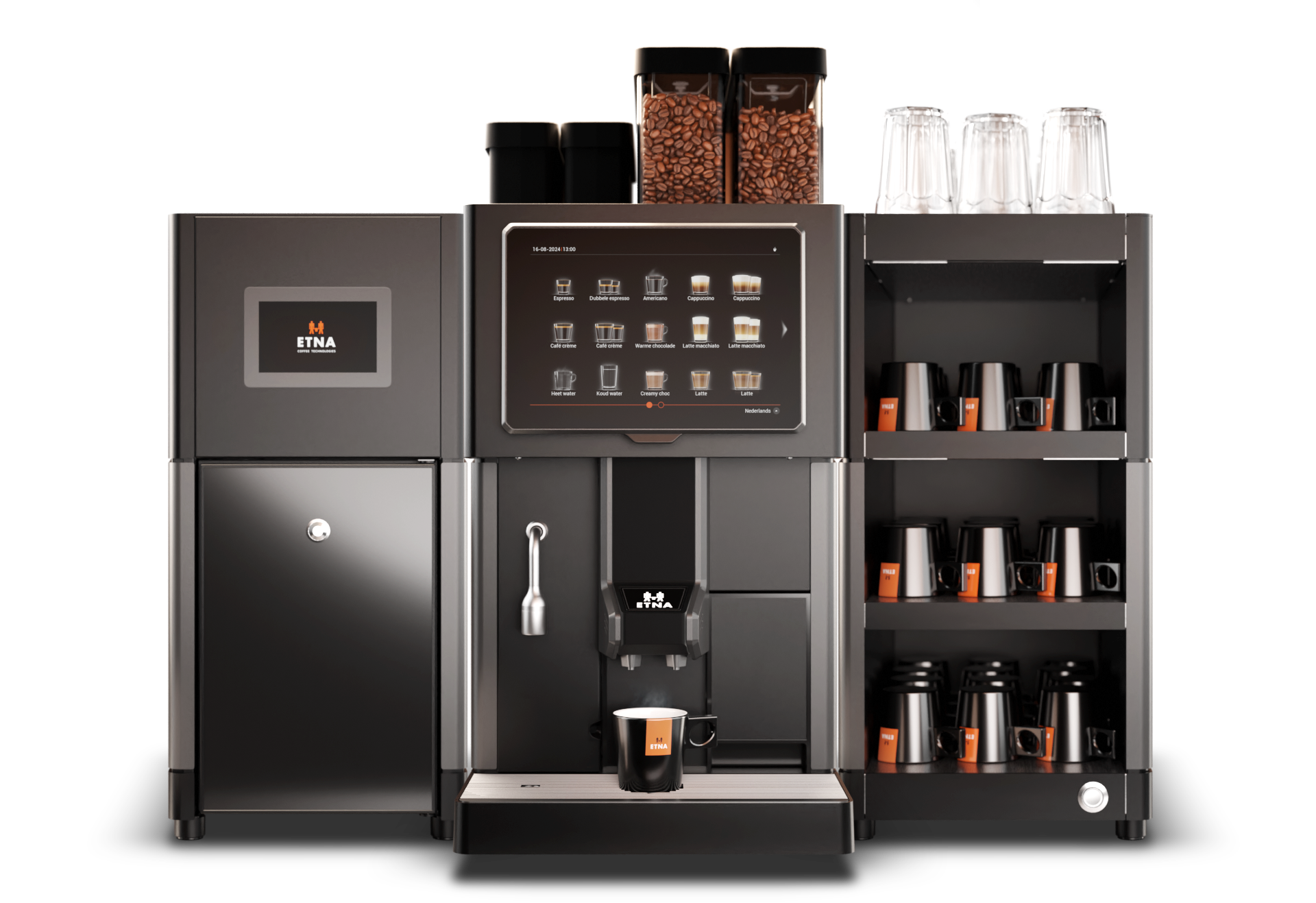 Productspecificaties van de ETNA Sagitta professionele espressomachine