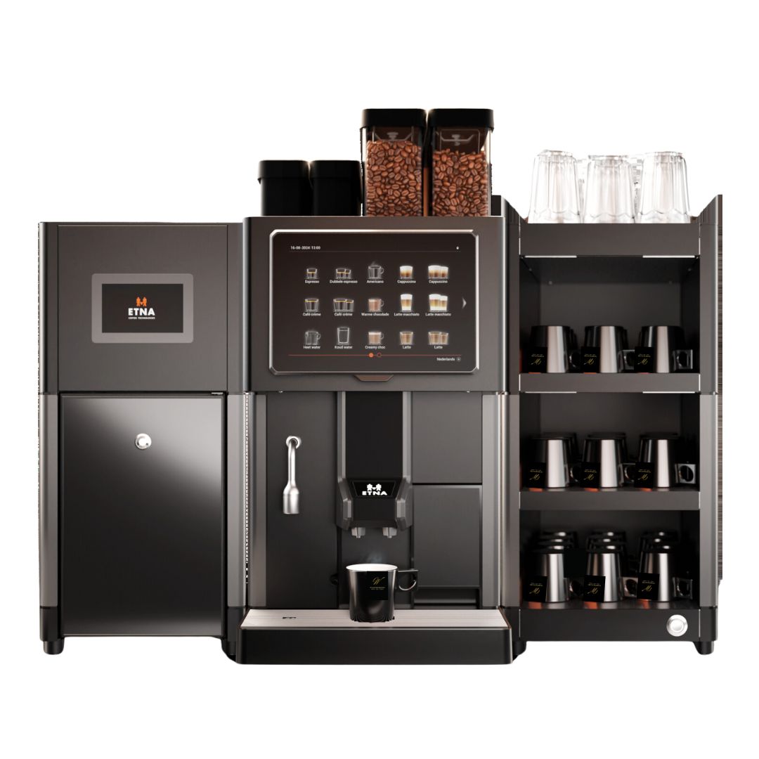 ETNA Sagitta koffiemachine met MilkBase en kopjeswarmer