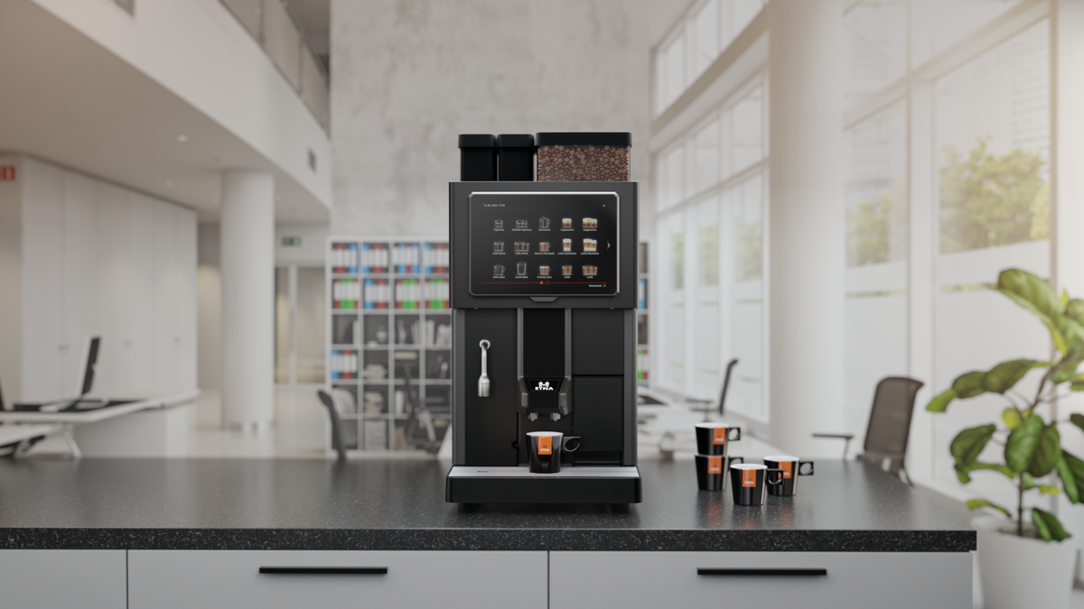 ETNA Sagitta koffiemachine in een zakelijke koffieopstelling