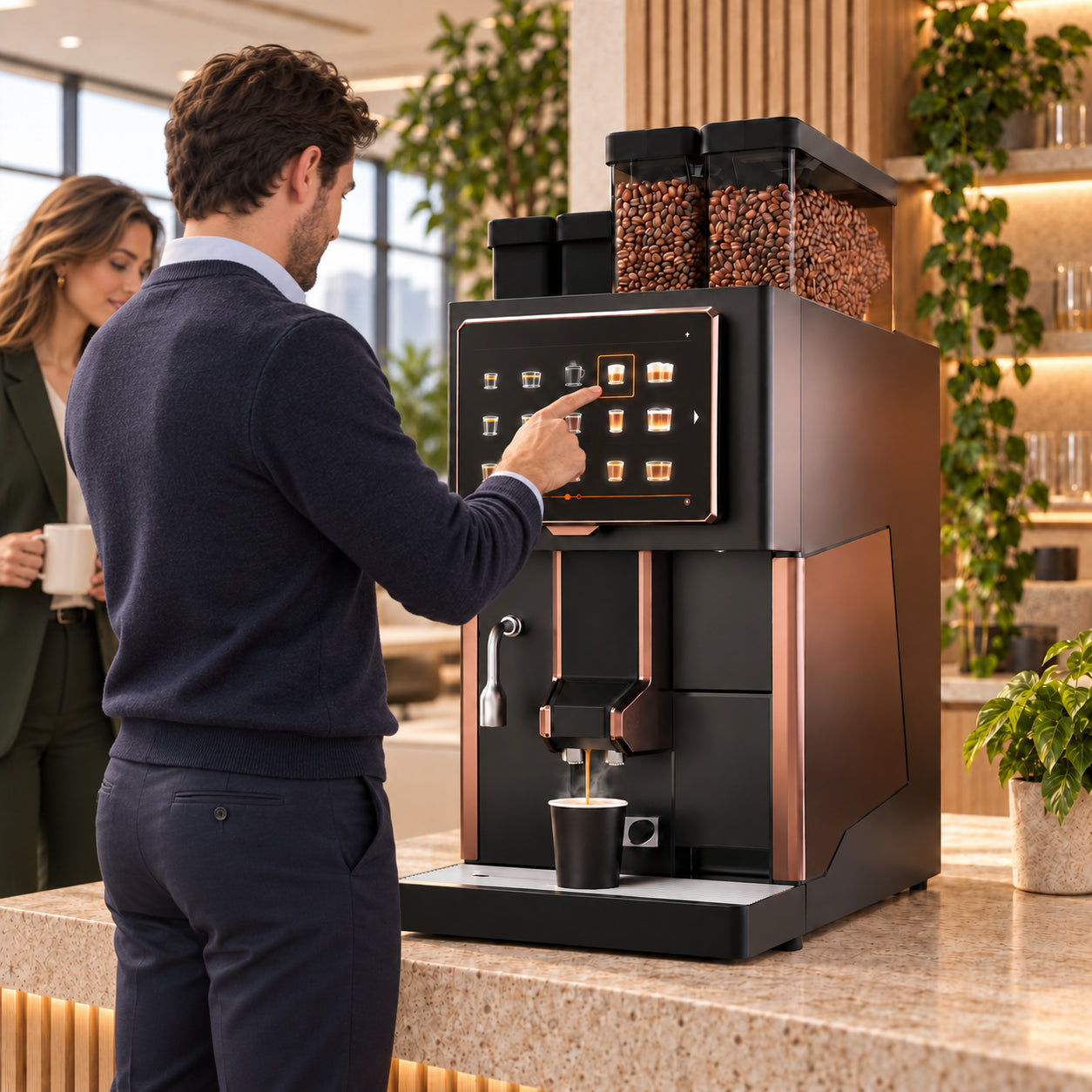 ETNA Sagitta professionele koffiemachine in zakelijke uitvoering