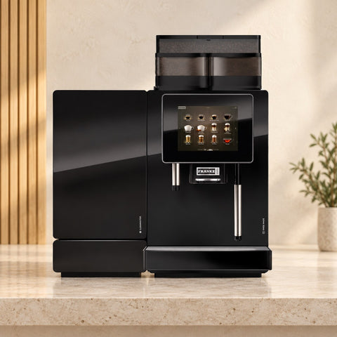 Franke A400 volautomatische koffiemachine met touchscreen en melkkoeler