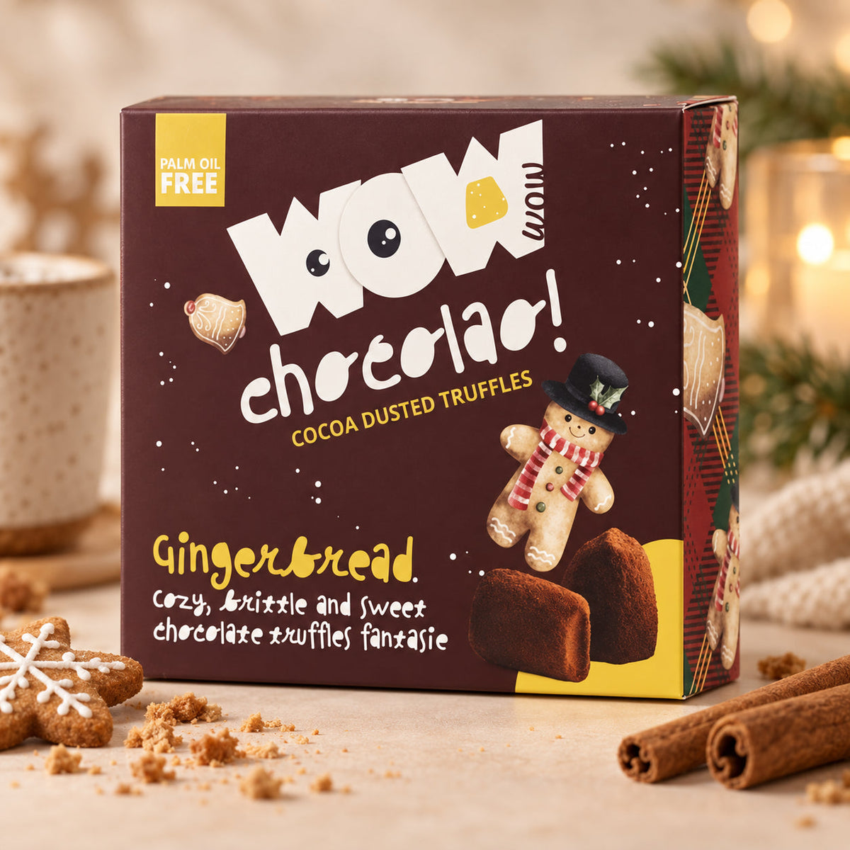 Gingerbread chocoladetruffels Kerst XL Box 250g