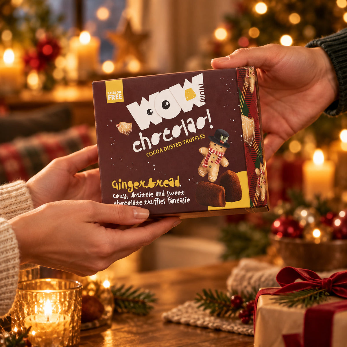 Gingerbread chocoladetruffels cadeau voor medewerkers en relaties
