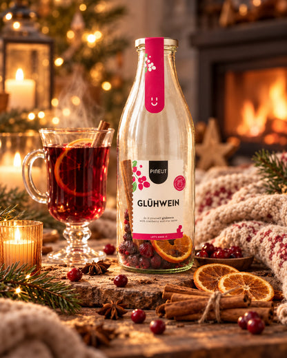 Sfeerbeeld van Glühwein BIO origineel winter cadeau in warme winterse styling