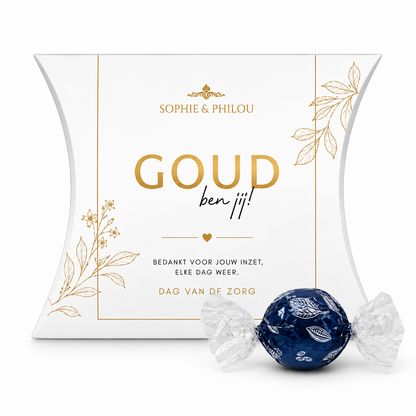 Goud ben jij chocoladebedankje voor de Dag van de Zorg