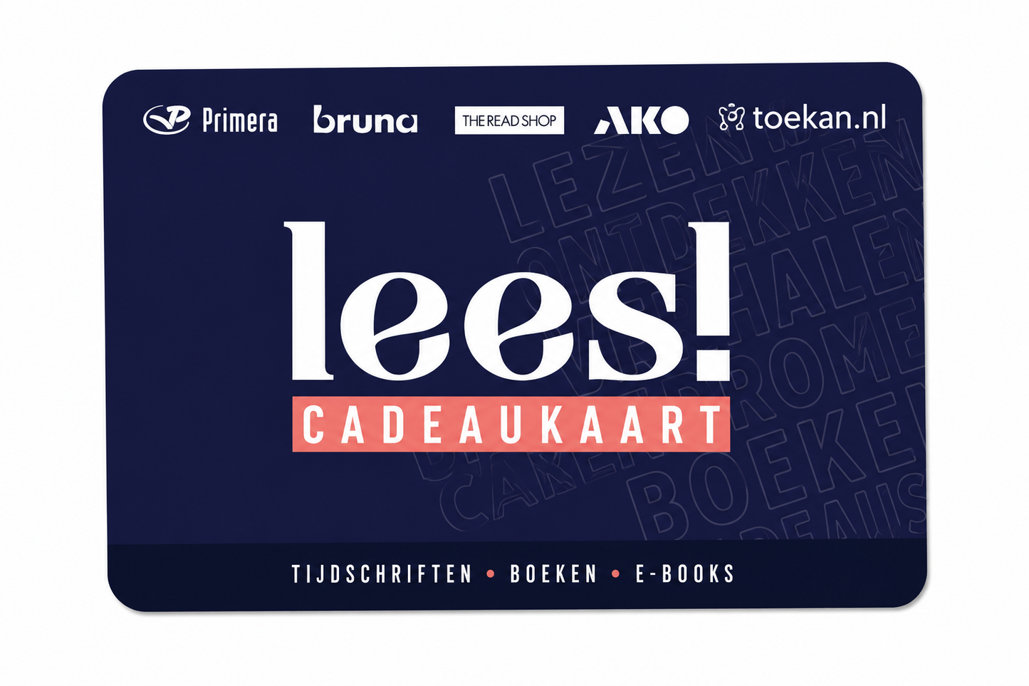 Lees Cadeaukaart voor boeken, tijdschriften en e books
