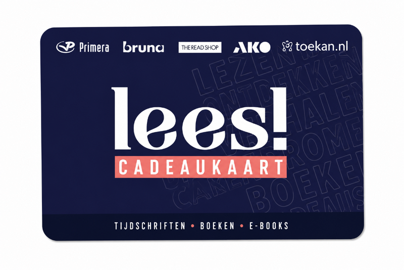 Lees! Cadeaukaart met logo's van Primera, Bruna, en The Read Shop, perfect als wijn cadeaukaart voor docenten.