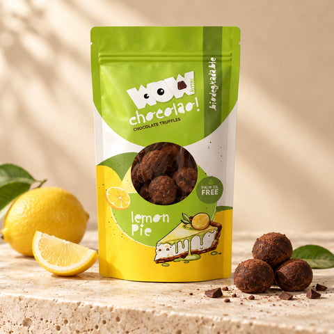 Lemon Pie chocolade truffels 200 gram van WOW Chocolao bij Wagemakers Koffie Thee Cadeau