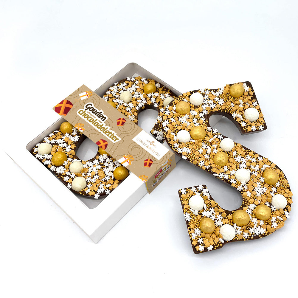 Goldener Schokoladenbuchstabe Sophie&amp;Philou | Milch