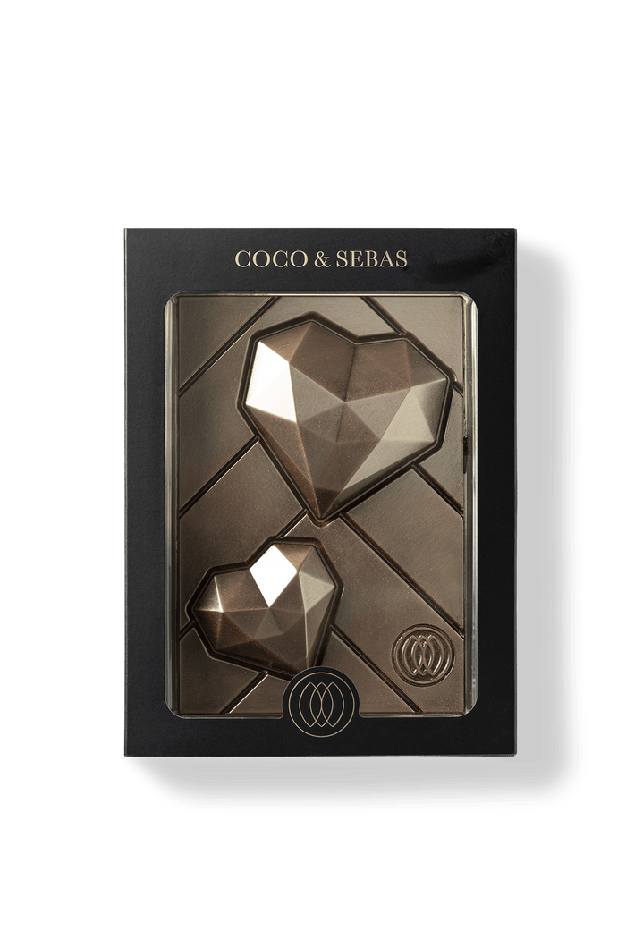 Plak Pure Chocolade Harten