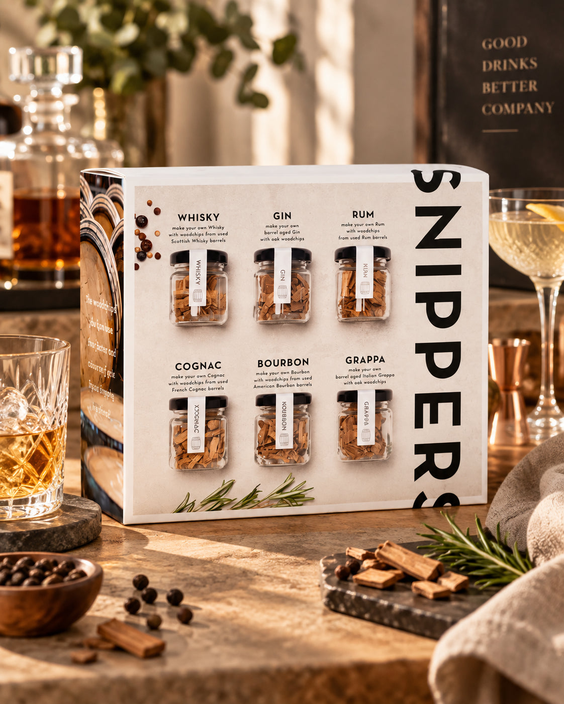 Sfeerbeeld van Originals Gift Pack 6 Flavours Refills met warme styling en passende ingrediënten