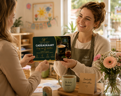 Dag van de Leidster Cadeaukaart – Koffie, Thee, Chocolade of Plant