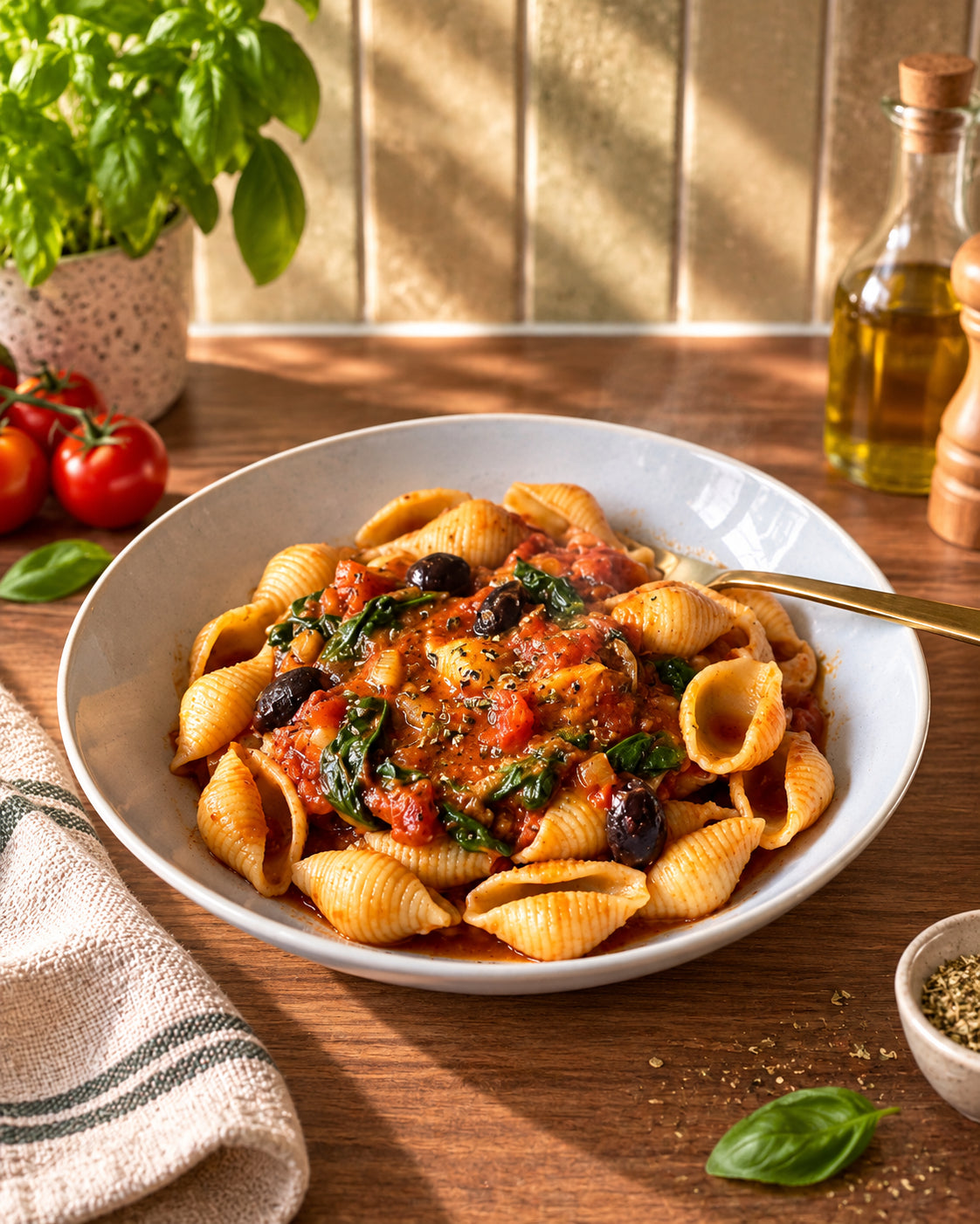Conchiglie pasta sfeerbeeld