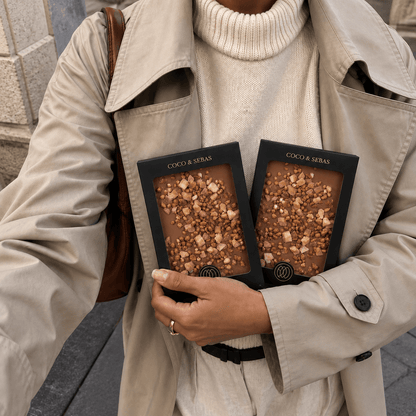 Plak Melkchocolade Appelstukjes Gekarameliseerde Noten