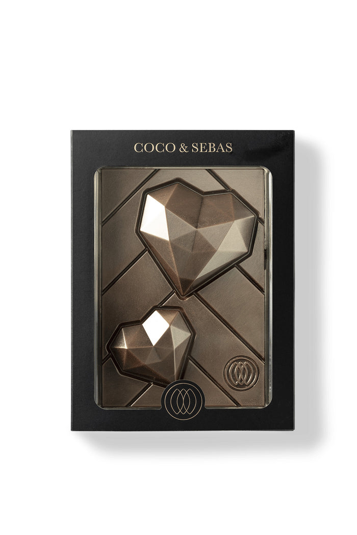 Plak Pure Chocolade Harten