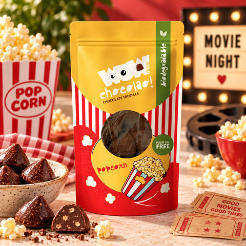 Popcorn Chocolade Truffels | 200 gram
