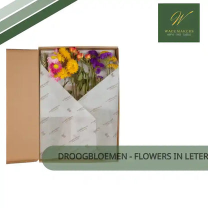 Droogbloemen - Flowers in Leterbox - Multi - 5 stuks - ↕30cm by@Outfy