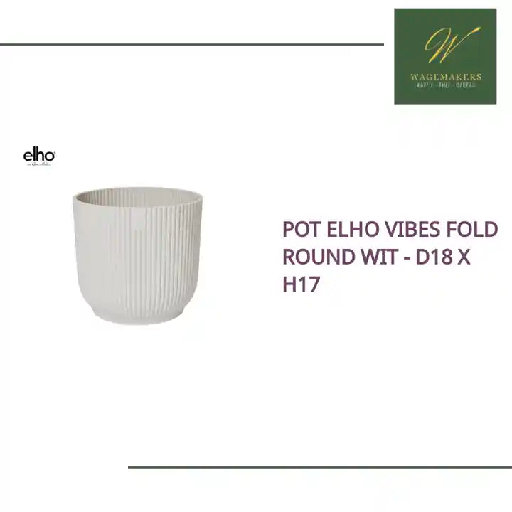 Pot elho Vibes Fold Round wit - D18 x H17 by@Outfy