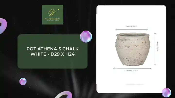 Pot Athena S Chalk White - D29 x H24 by@Outfy