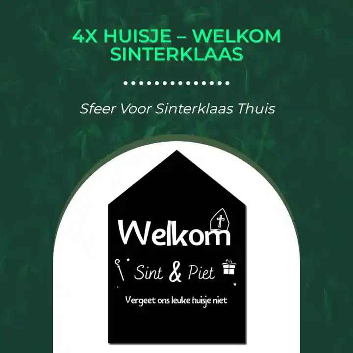 4x Huisje &ndash; Welkom Sinterklaas by@Outfy