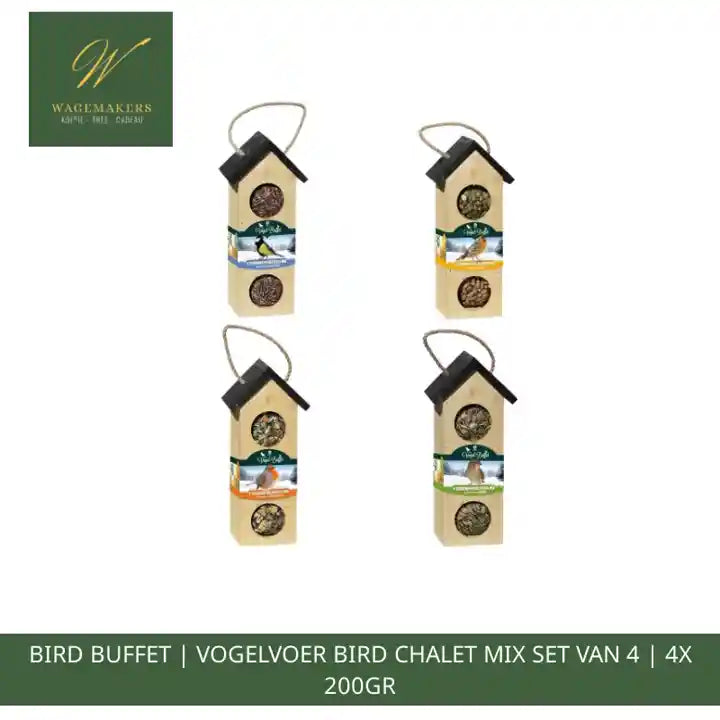 Bird Buffet | Vogelvoer Bird Chalet Mix Set van 4 | 4x 200gr by@Outfy
