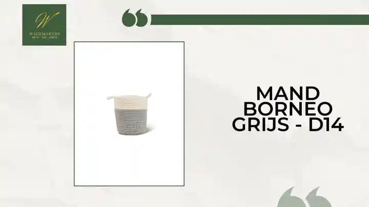 Mand Borneo Grijs - D14 by@Outfy