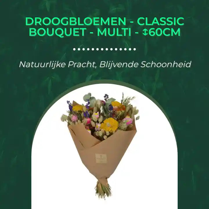 Droogbloemen - Classic Bouquet - Multi - ↕60cm by@Outfy