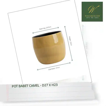 Pot Babet Camel - D27 x H23 by@Outfy