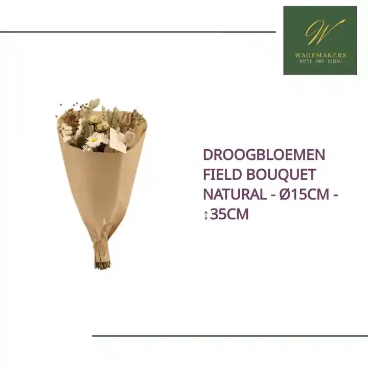 Droogbloemen Field Bouquet Natural - &Oslash;15cm - ↕35cm by@Outfy