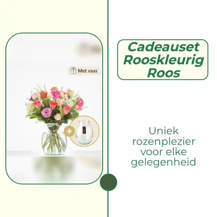 Cadeauset Rooskleurig Roos by@Outfy
