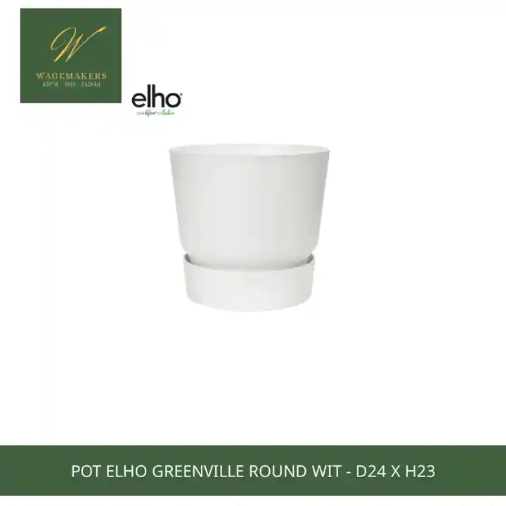 Pot elho Greenville Round wit - D24 x H23 by@Outfy