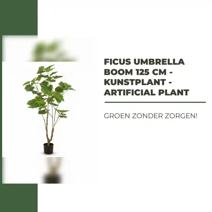 Ficus Umbrella boom 125 cm - Kunstplant - Artificial plant by@Outfy