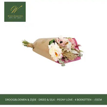 Droogbloemen &amp; Zijde - Dried &amp; Silk - Peony Love - 4 boeketten - ↕55cm by@Outfy