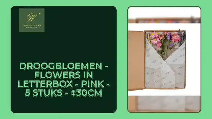 Droogbloemen - Flowers in Letterbox - Pink - 5 stuks - ↕30cm by@Outfy