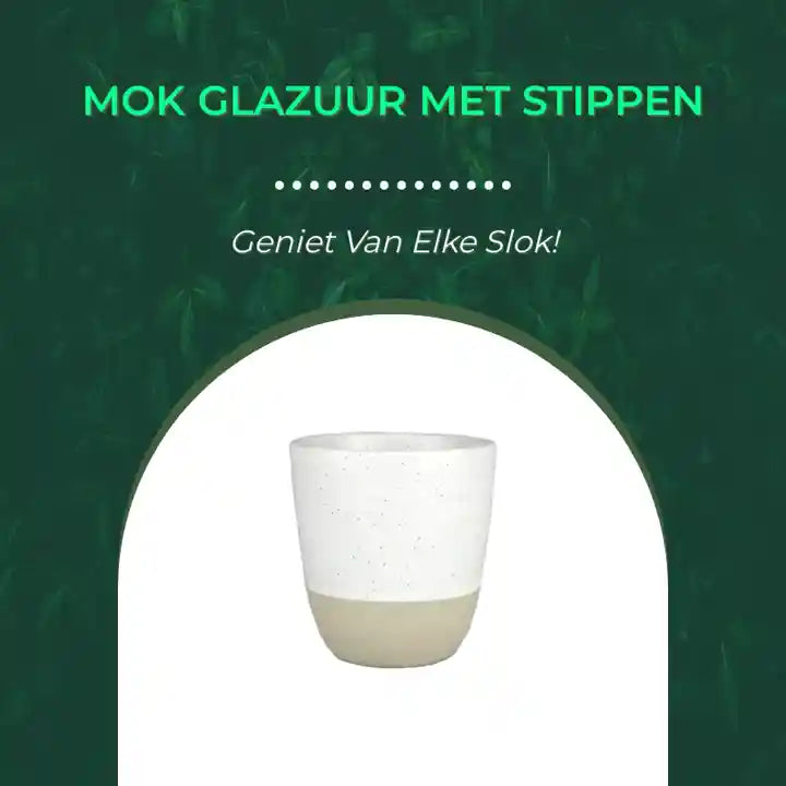 Mok glazuur met stippen by@Outfy