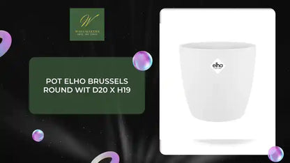 Pot elho Brussels Round Wit D20 x H19 by@Outfy