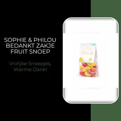 Sophie &amp; Philou Bedankt Zakje Fruit Snoep by@Outfy