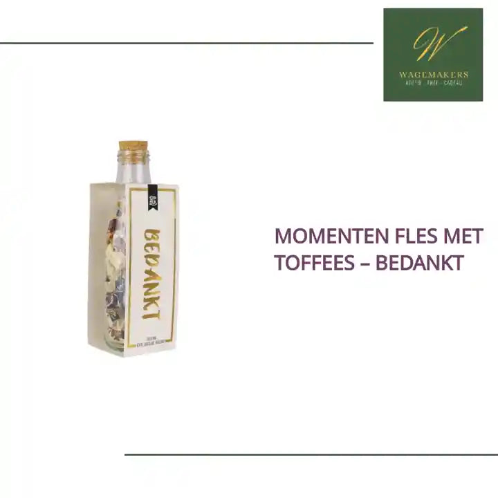 Momenten fles met toffees &ndash; Bedankt by@Outfy