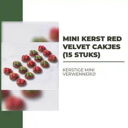 Mini kerst red velvet cakjes (15 stuks) by@Outfy