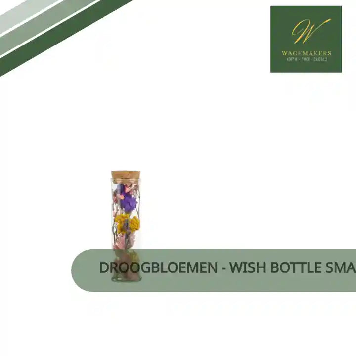 Droogbloemen - Wish Bottle Small - Multi - 12 stuks - ↕10cm by@Outfy
