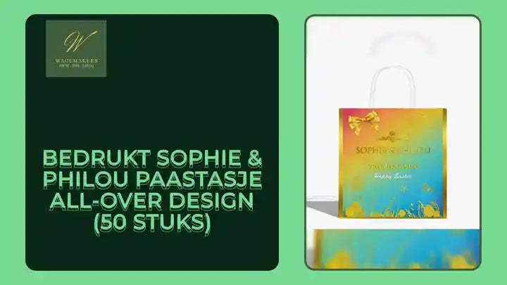 Bedrukt Sophie & Philou Paastasje All-over Design (50 stuks) by@Outfy