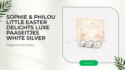 Sophie &amp; Philou Little Easter Delights Luxe Paaseitjes White Silver by@Outfy