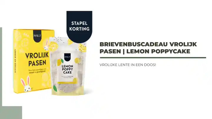 Brievenbuscadeau Vrolijk Pasen | Lemon Poppycake by@Outfy