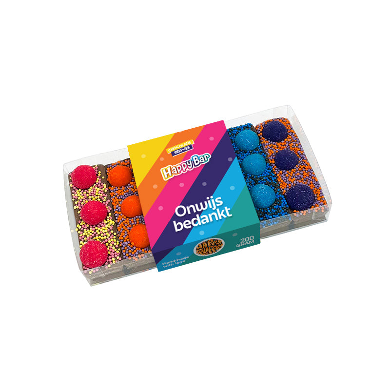 Chocoladereepjes – Proeverij “Onwijs Bedankt” “Strepen” (200g)