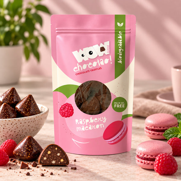 Raspberry Macaron Chocolade Truffels | 200 gram