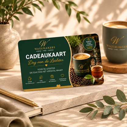 Dag van de Leidster Cadeaukaart – Koffie, Thee, Chocolade of Plant