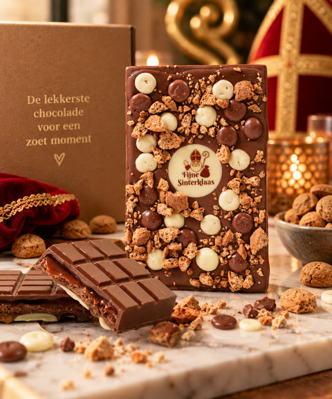 Sophie & Philou melkchocolade pepernoten reep 205 g als luxe Sinterklaas cadeau
